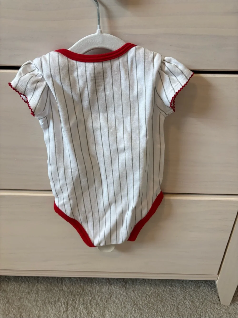 Genuine Merchandise Phillies White & Red Baby One-Piece Bodysuits